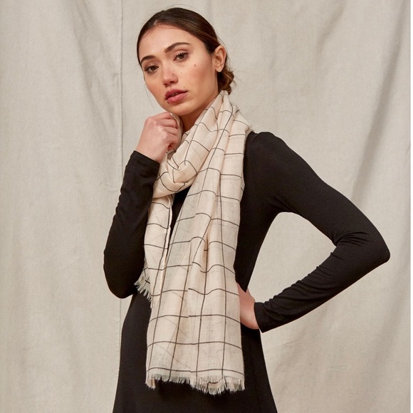 Rachel Pally Grid Pattern Scarf - Picture 2 of 3